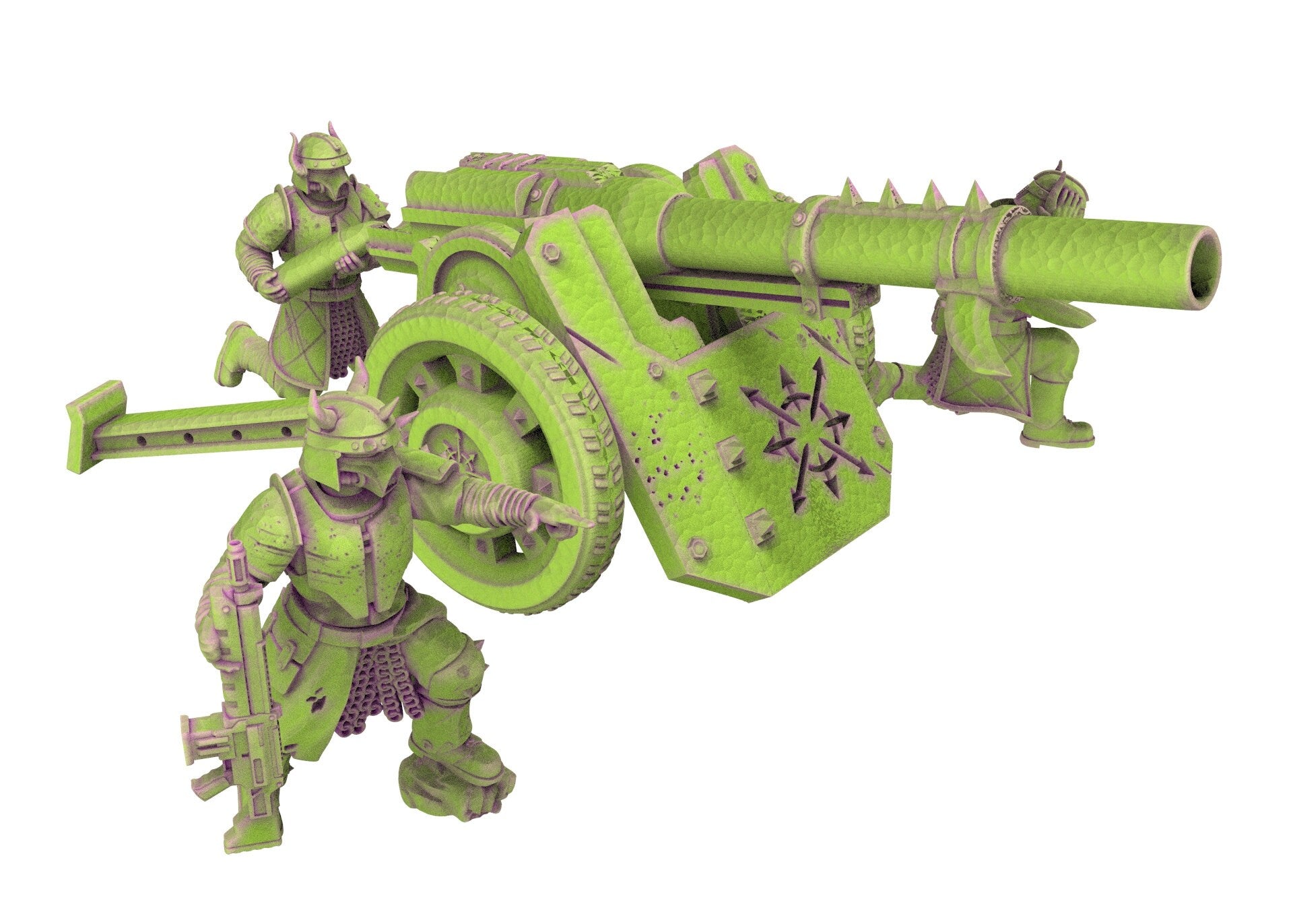 Harbingers of darkness -  Heretic Cultist Heavy Missile launcher - Artillery - Siege of Vos-Phorax, Quartermaster3D modular miniatures