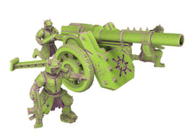 Load image into Gallery viewer, Harbingers of darkness -  Heretic Cultist Heavy laser Canon - Artillery - Siege of Vos-Phorax, Quartermaster3D wargame modular miniatures
