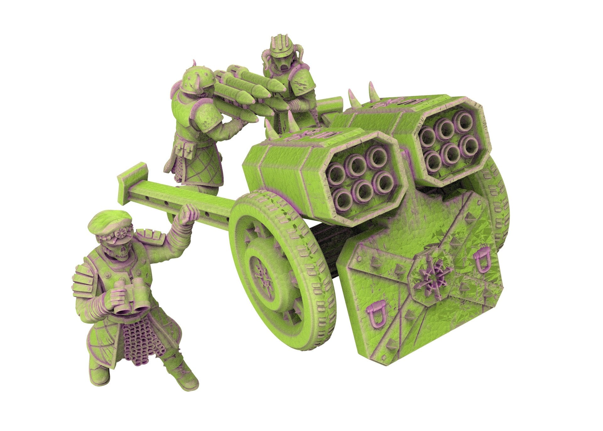 Harbingers of darkness -  Heretic Cultist Heavy Missile launcher - Artillery - Siege of Vos-Phorax, Quartermaster3D modular miniatures