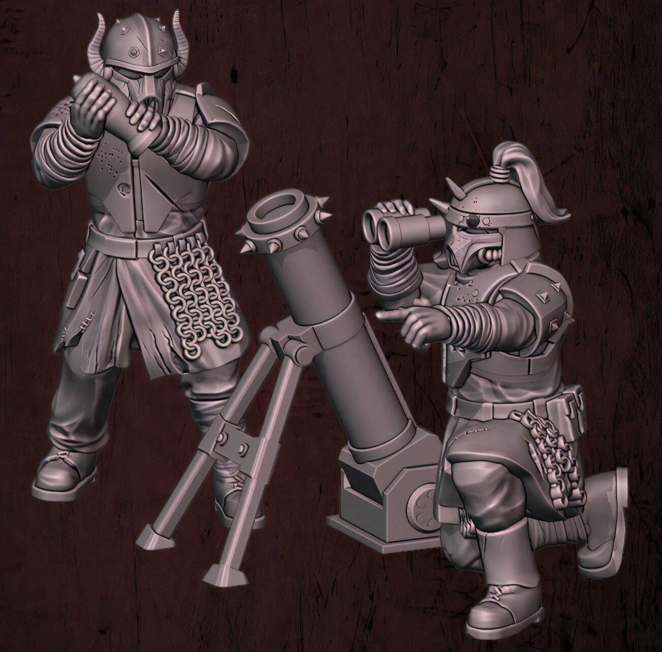 Harbingers of darkness -  Heretic Bloodsworn Heavy weapon - Support weapon - Siege of Vos-Phorax, Quartermaster3D wargame modular miniatures