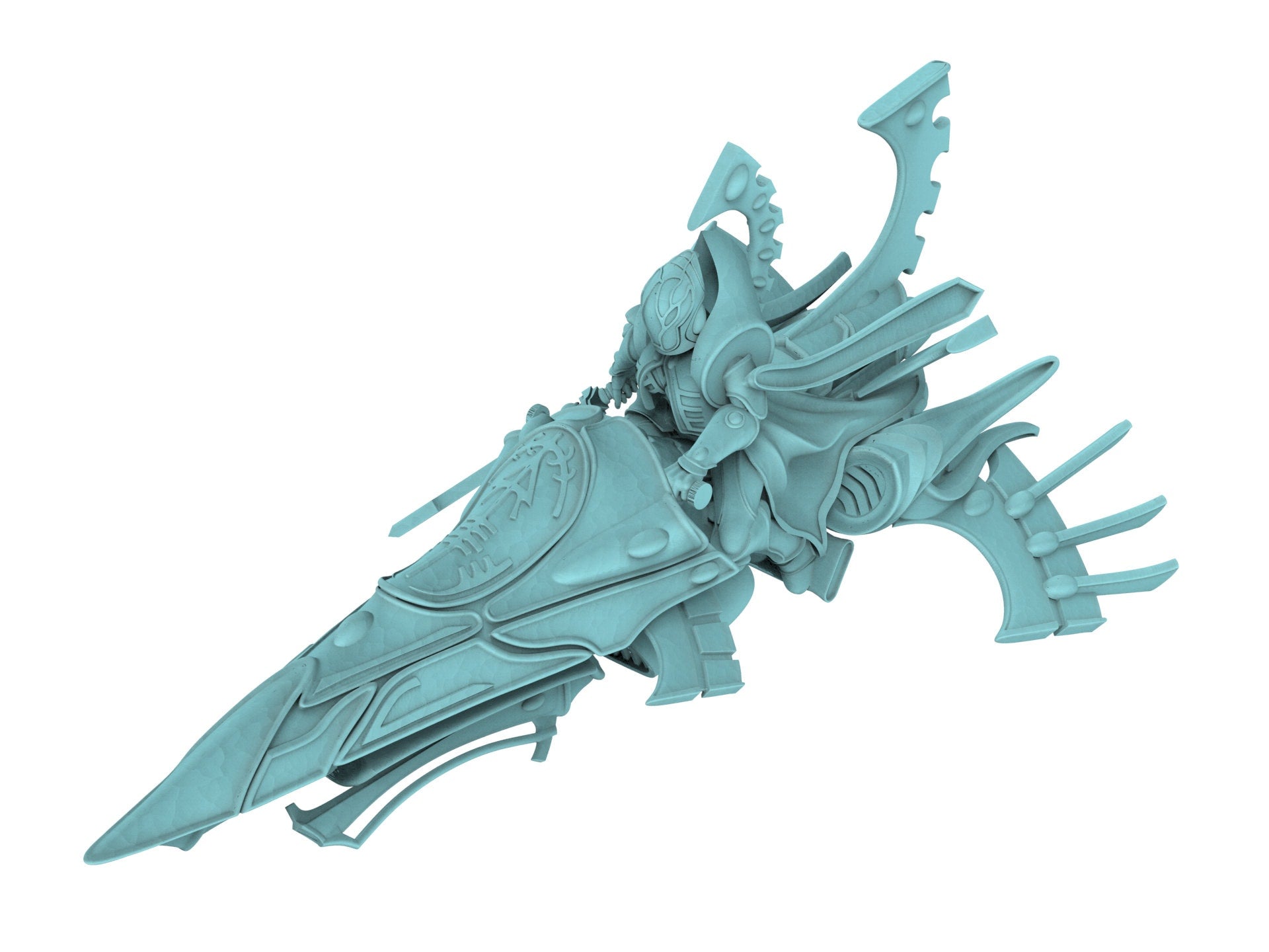 Space Elves - Bone Mage on Jetbike