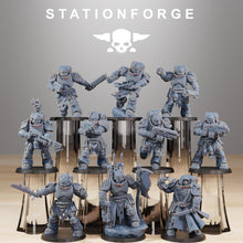 Load image into Gallery viewer, Socratis - Doom Reapers, mechanized infantry, post apocalyptic empire, usable for tabletop wargame.
