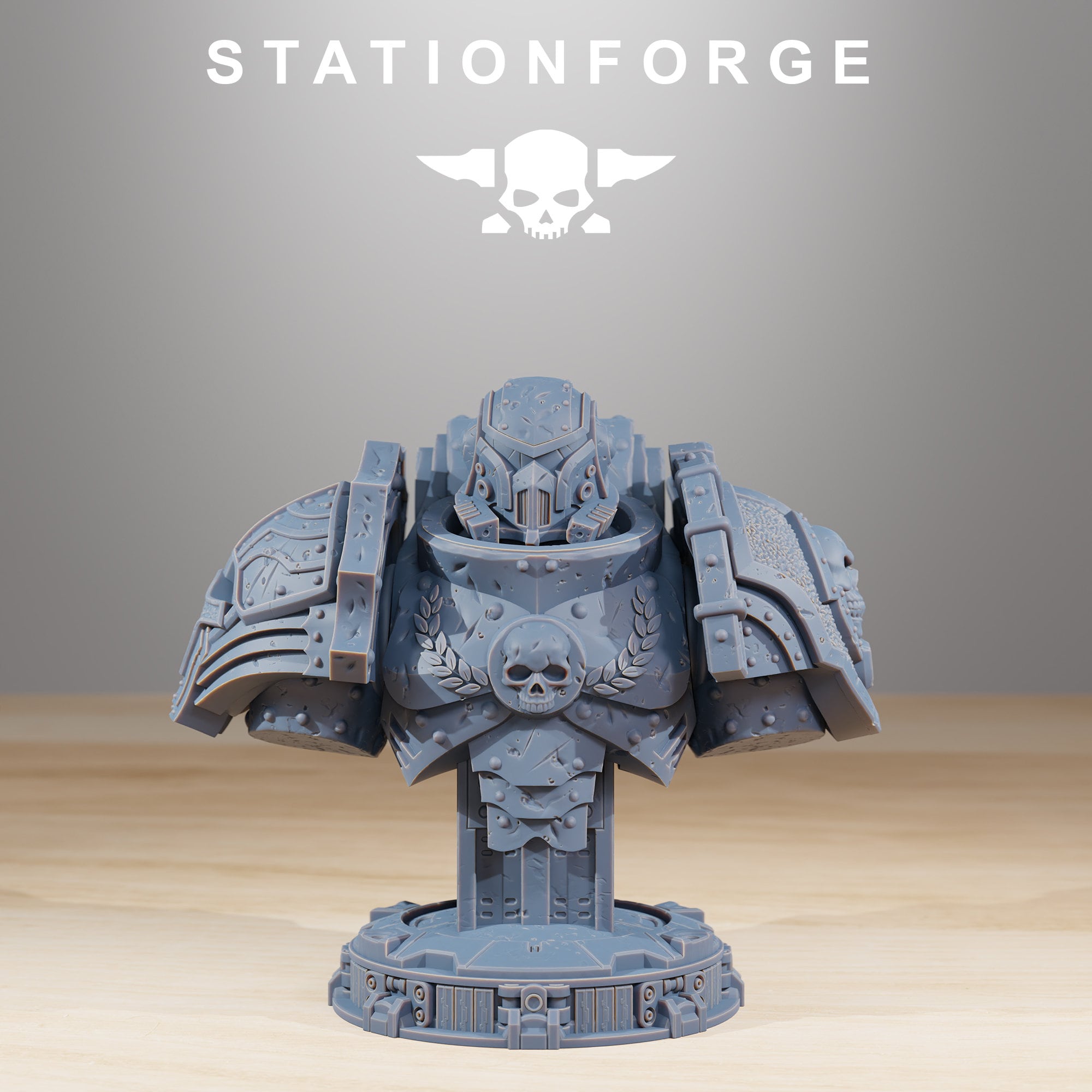 Socratis - Statue Collectible and Bust, mechanized infantry, post apocalyptic empire, usable for tabletop wargame.