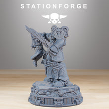 Load image into Gallery viewer, Socratis - Statue Collectible and Bust, mechanized infantry, post apocalyptic empire, usable for tabletop wargame.
