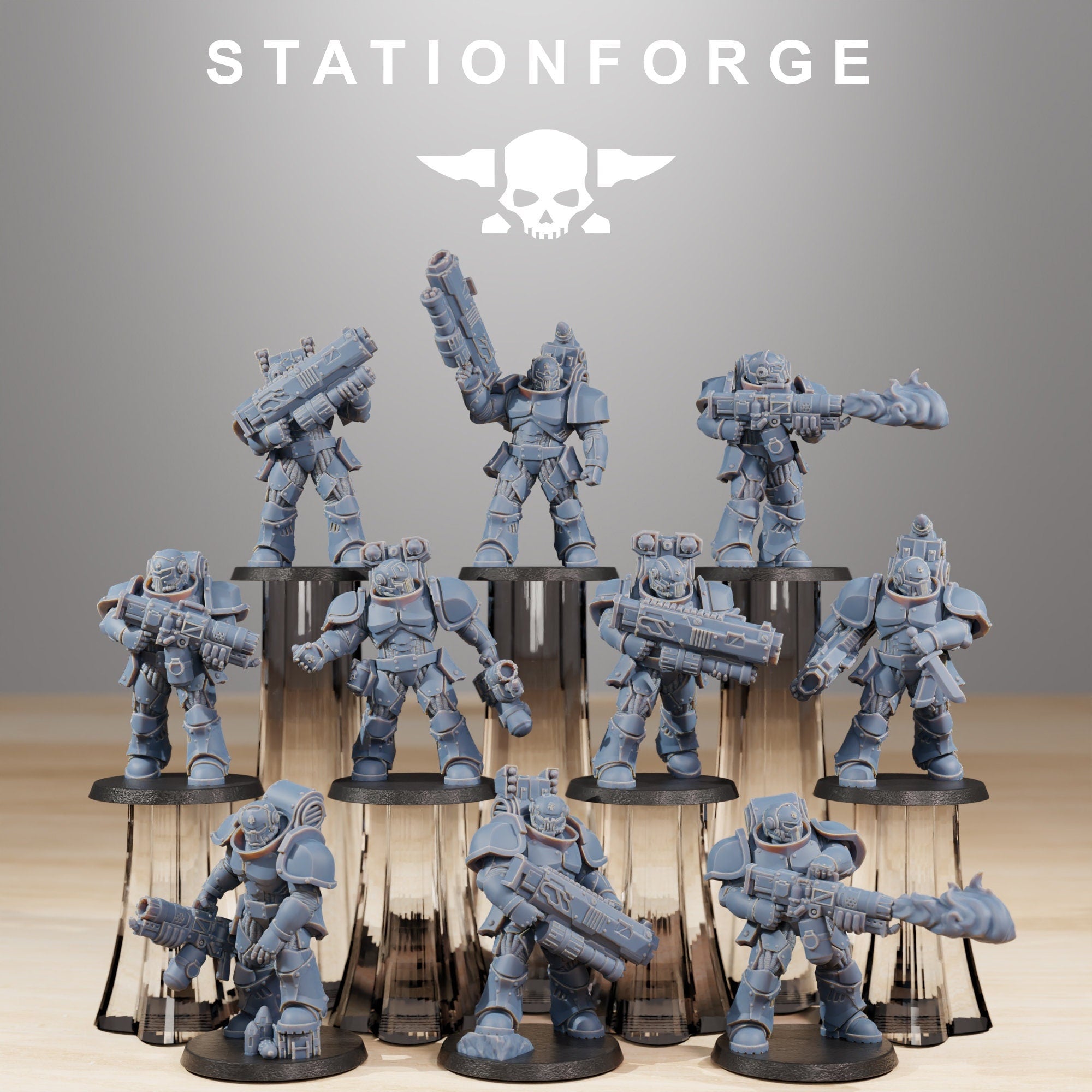 Socratis - Ravagers, mechanized infantry, post apocalyptic empire, usable for tabletop wargame.