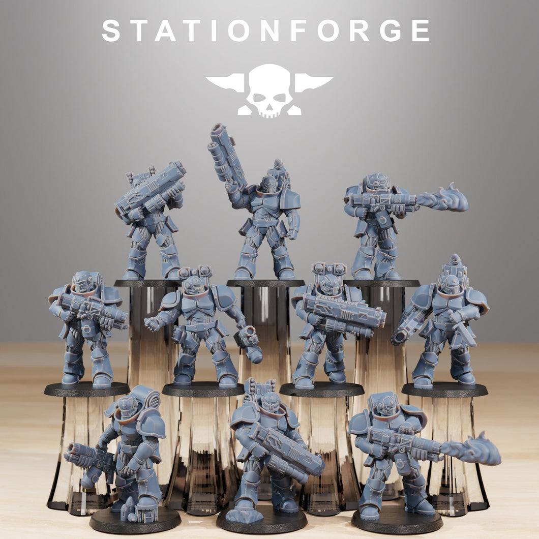 Socratis - Ravagers, mechanized infantry, post apocalyptic empire, usable for tabletop wargame.
