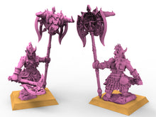 Load image into Gallery viewer, Chaos Dwarves - Berserkers Regiment Chaos infernal dwarf infantry axes usable for Oldhammer, battle, king of wars, 9th age
