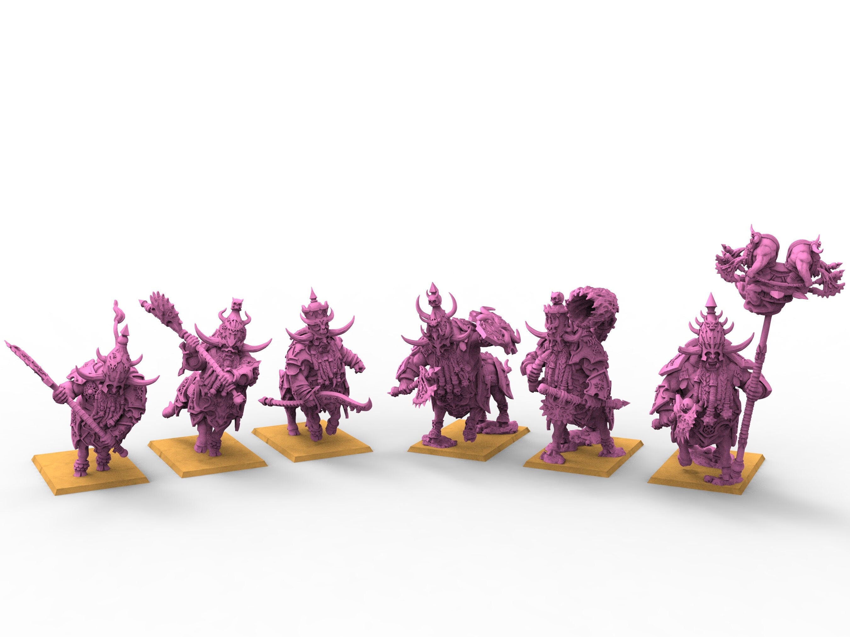 Chaos Dwarves - Taurukh Bulthaurs dwarf Immortals infantry axes usable for Oldhammer, battle, king of wars, 9th age