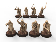 Load image into Gallery viewer, Medieval - Norman knights on Foot V2, 11th century, Norman dynasty, Medieval soldiers, 28mm Historical Wargame, Saga... Medbury miniatures
