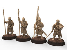 Load image into Gallery viewer, Medieval - Norman knights on Foot V1, 11th century, Norman dynasty, Medieval soldiers, 28mm Historical Wargame, Saga... Medbury miniatures
