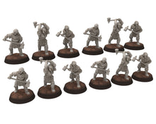 Load image into Gallery viewer, Orcs horde - Orcs with Swords infantry, Orc warriors warband, Middle rings miniatures for wargame D&amp;D, Lotr... Medbury miniatures
