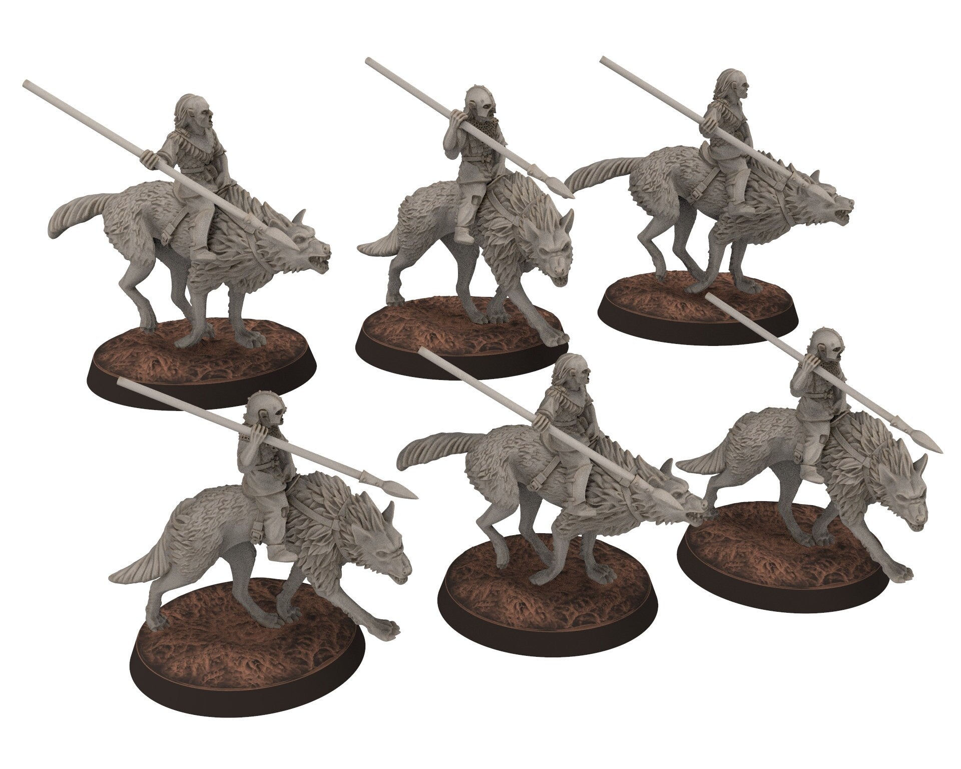 Orcs horde - Goblin Howlers on foot, Orc warriors warband, Middle rings miniatures for wargame D&D, Lotr... Medbury miniatures