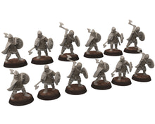 Load image into Gallery viewer, Wildmen - Wildmen heavy Axemen with larges Axes, Dun warriors warband, Middle rings miniatures for wargame D&amp;D, Lotr... Medbury miniatures
