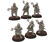 Load image into Gallery viewer, Wildmen - Wildmen Spearmen fighting, Dun warriors warband, Middle rings miniatures for wargame D&amp;D, Lotr... Medbury miniatures
