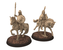 Load image into Gallery viewer, Vendel Era - x18 Warhorses for Germanic Tribe Warband, 7 century, miniatures 28mm for wargame Historical... Medbury miniature
