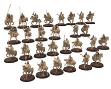 Load image into Gallery viewer, Vendel Era - Light Spearmen Warriors Cavalry, Germanic Tribe Warband, 7 century, miniatures 28mm for wargame Historical... Medbury miniature
