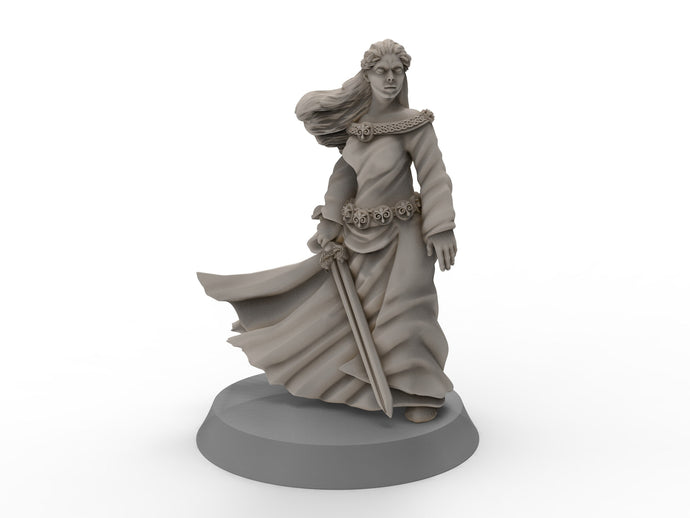 Rohan - Lady of the Mark, Kingdom of Rohan,  the Horse-lords,  rider of the mark,  minis for wargame D&D, Lotr...
