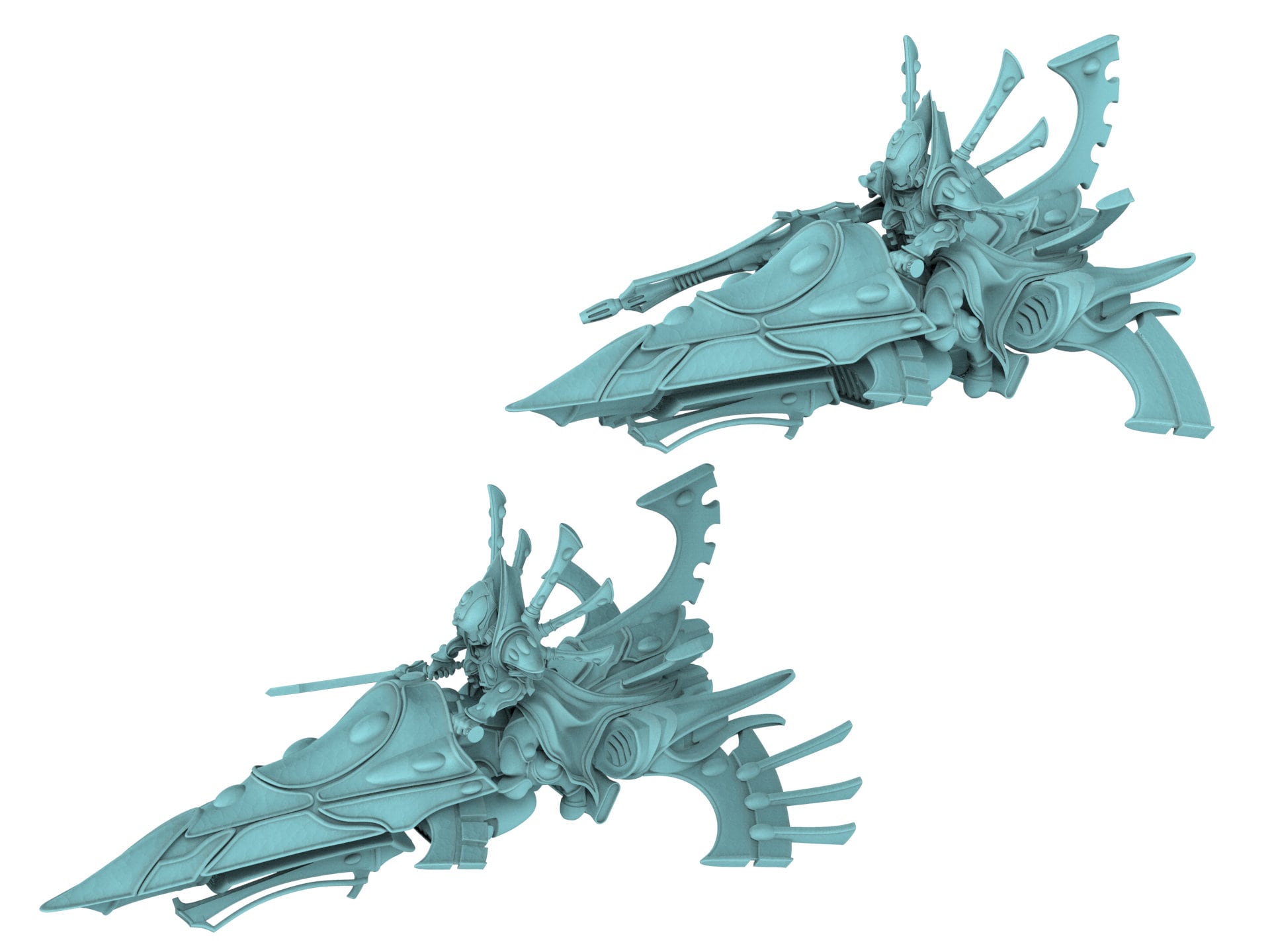 Space Elves - Bone Commander on Jetbike