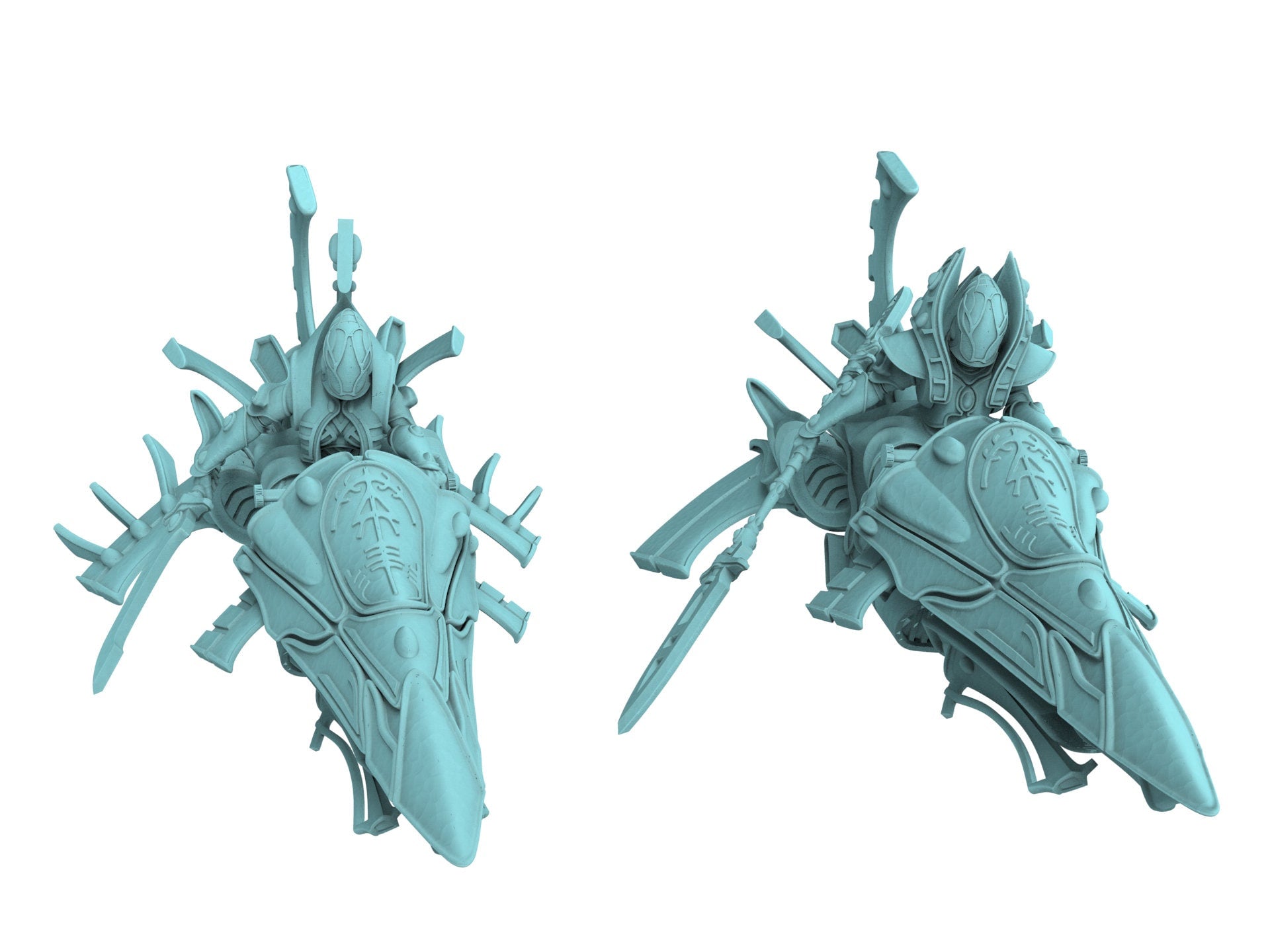 Space Elves - Bone Mage on Jetbike