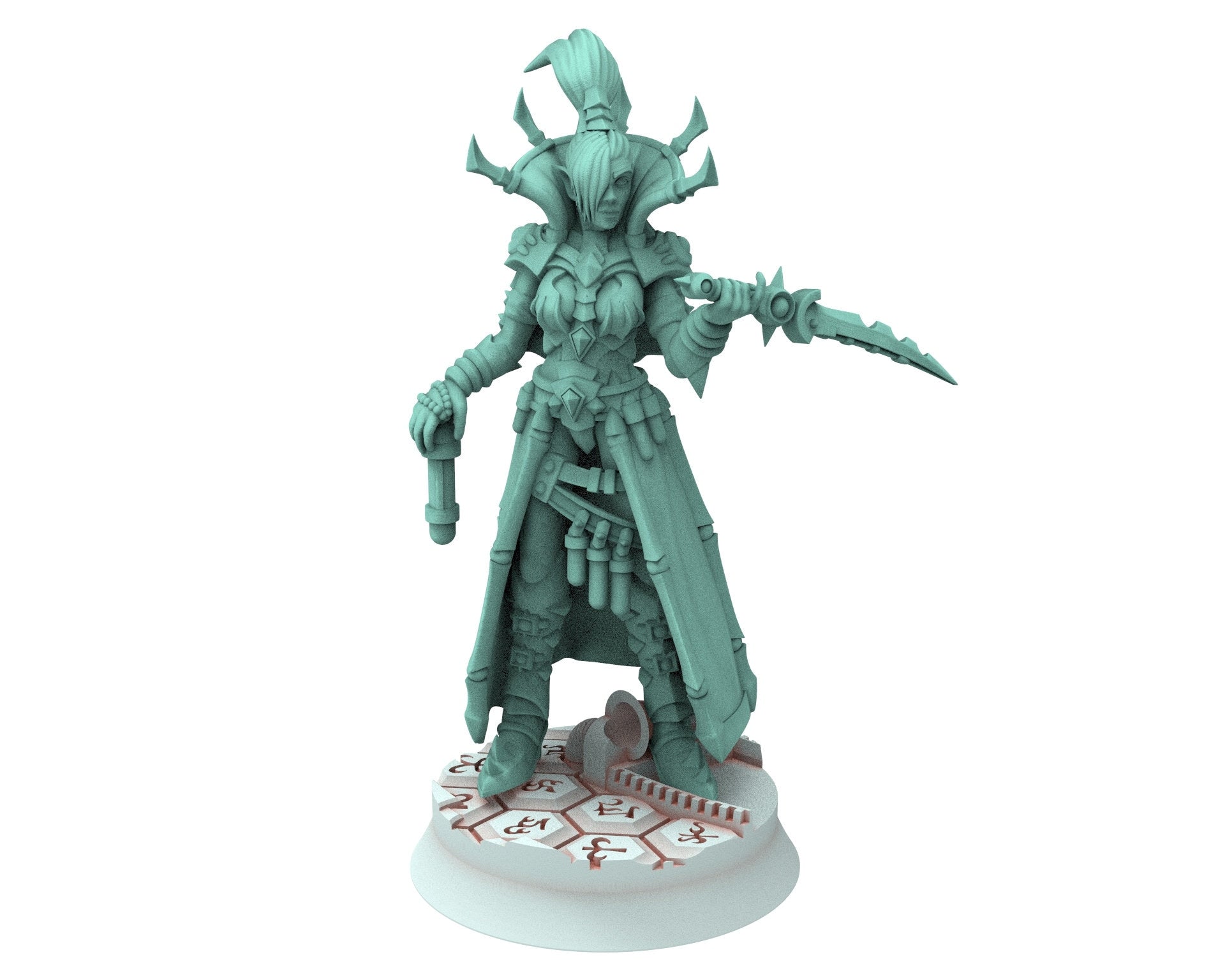 Dark city - Raider King Leader and his Court Dark eldar drow