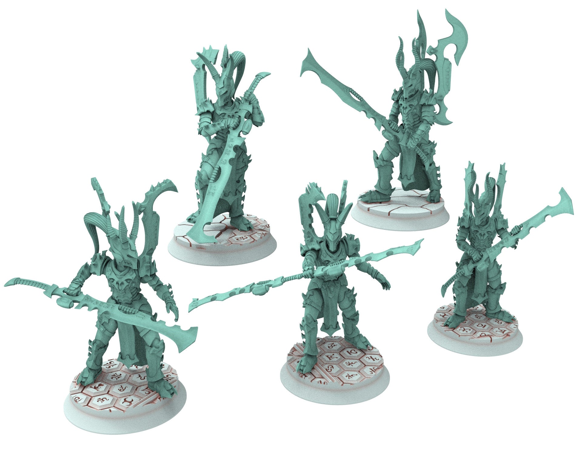 Dark City - x30 Heads, War demons Personnal Guard mercenaries Temple Dark eldar drow