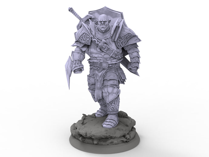 Creatures - Dragon Armored Ogre, for Wargames, Pathfinder, Dungeons & Dragons and other TTRPG.