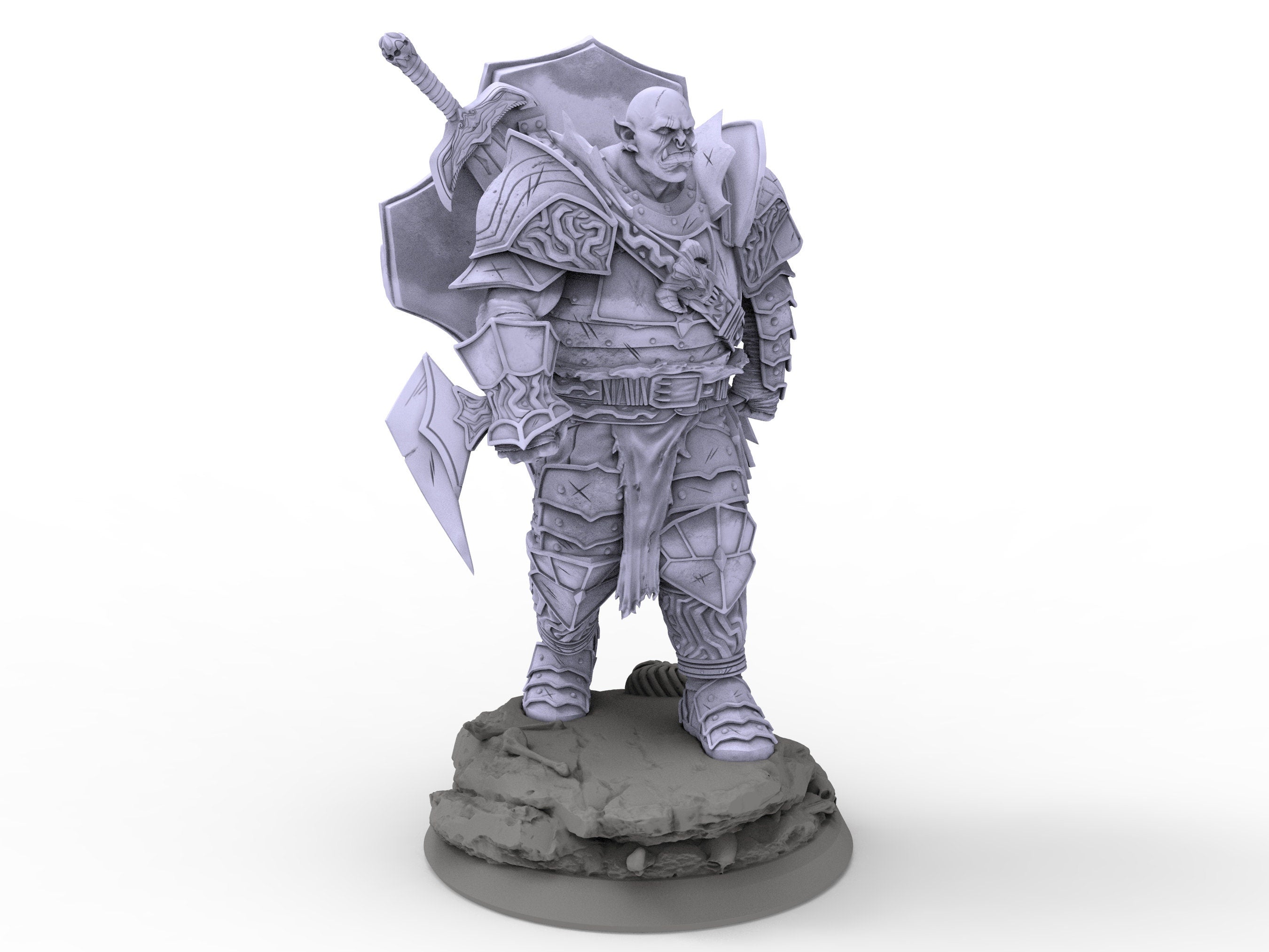 Creatures - Dragon Armored Ogre, for Wargames, Pathfinder, Dungeons & Dragons and other TTRPG.