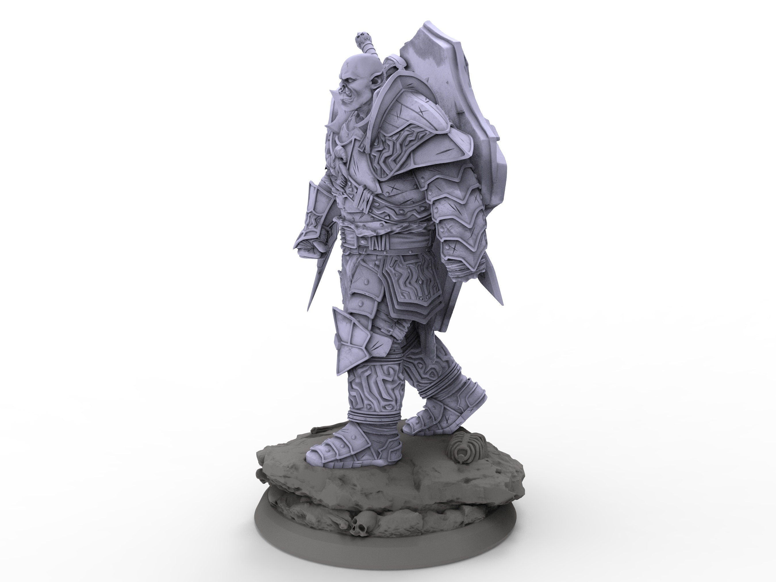 Creatures - Dragon Armored Ogre, for Wargames, Pathfinder, Dungeons & Dragons and other TTRPG.