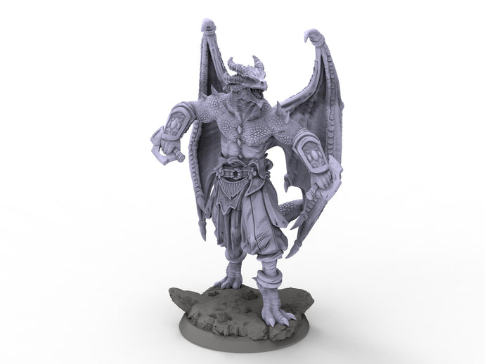 Creatures - Draconian Fighter, for Wargames, Pathfinder, Dungeons & Dragons and other TTRPG.