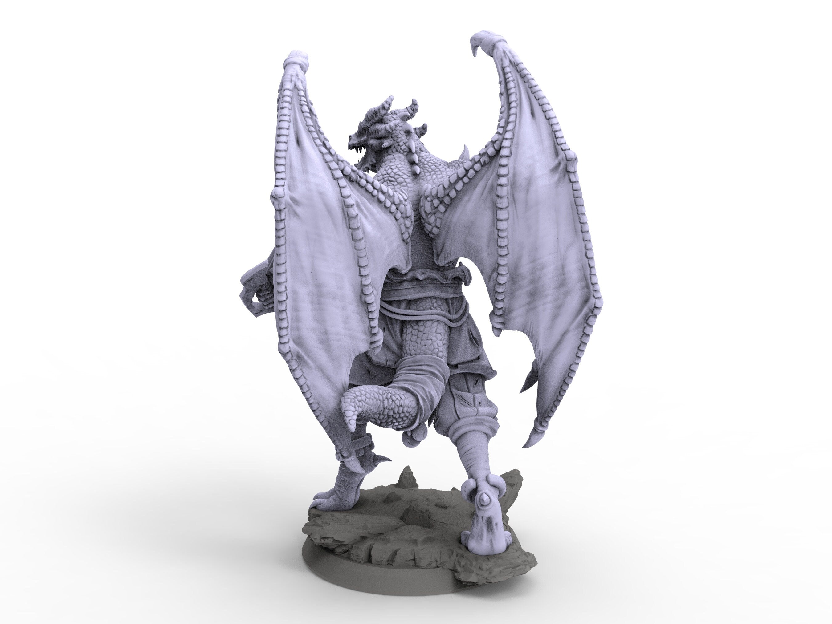 Creatures - Draconian Fighter, for Wargames, Pathfinder, Dungeons & Dragons and other TTRPG.