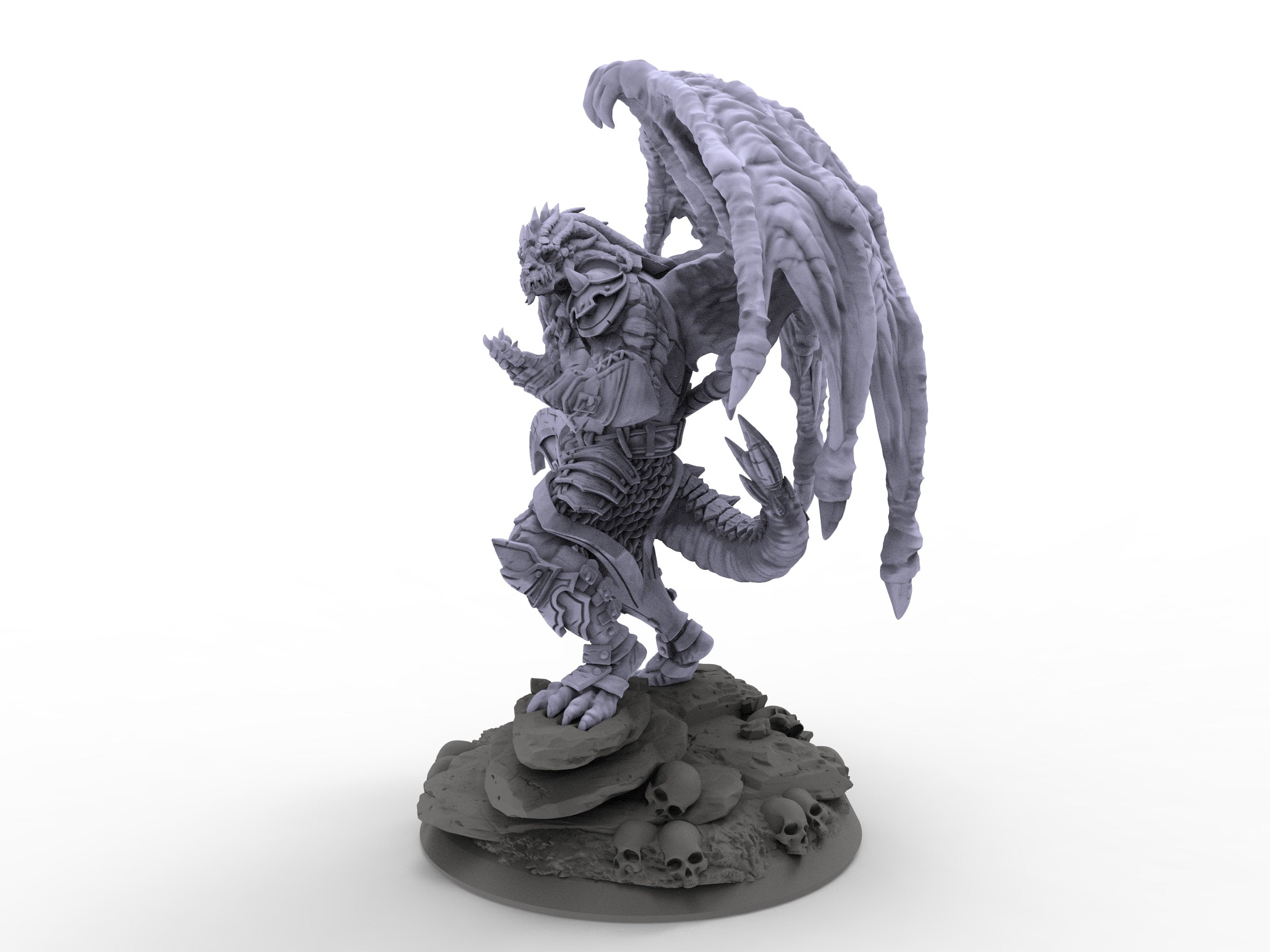 Creatures - Draconian Knight, for Wargames, Pathfinder, Dungeons & Dragons and other TTRPG.