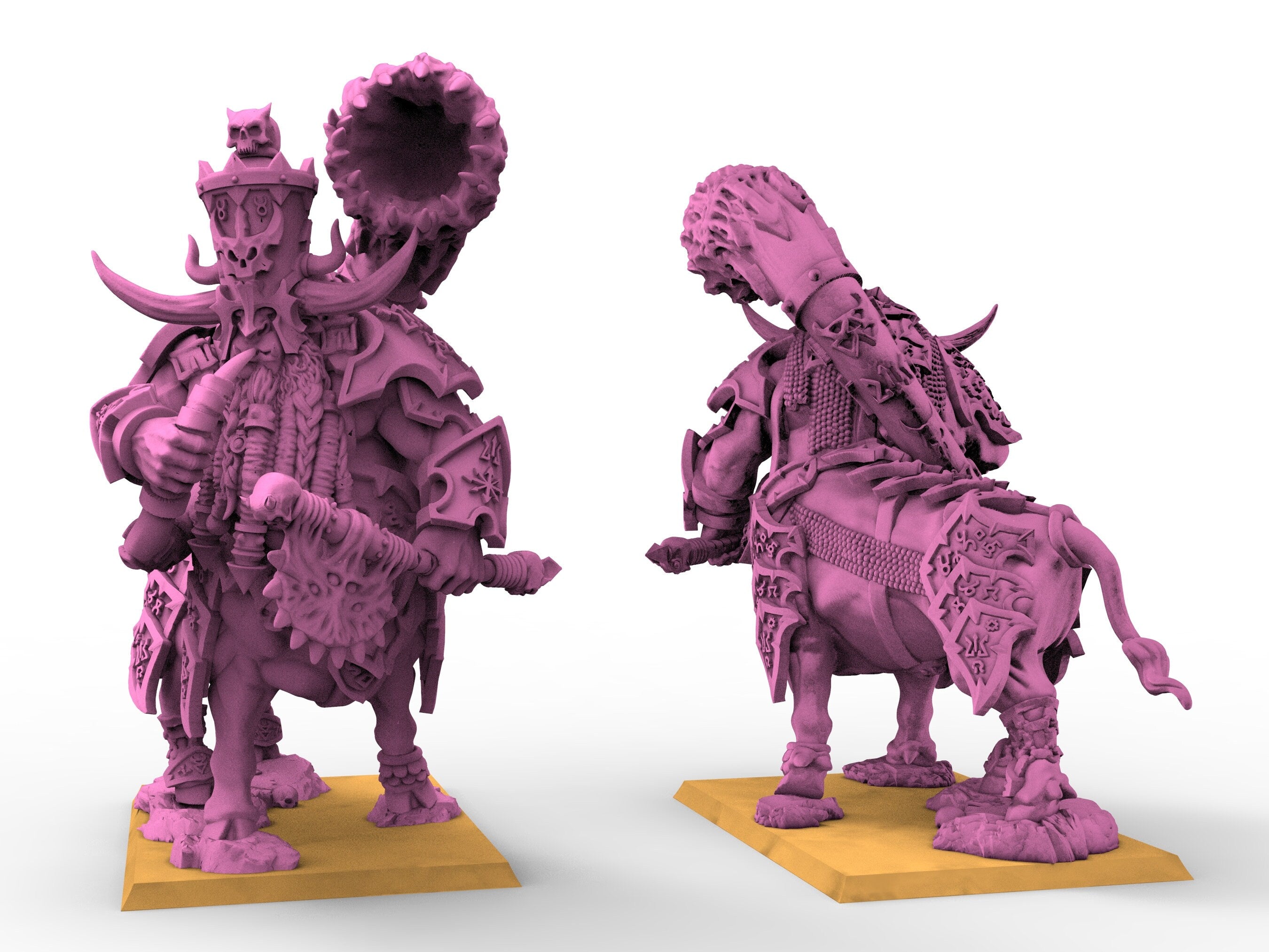 Chaos Dwarves - Taurukh Bulthaurs dwarf Immortals infantry axes usable for Oldhammer, battle, king of wars, 9th age