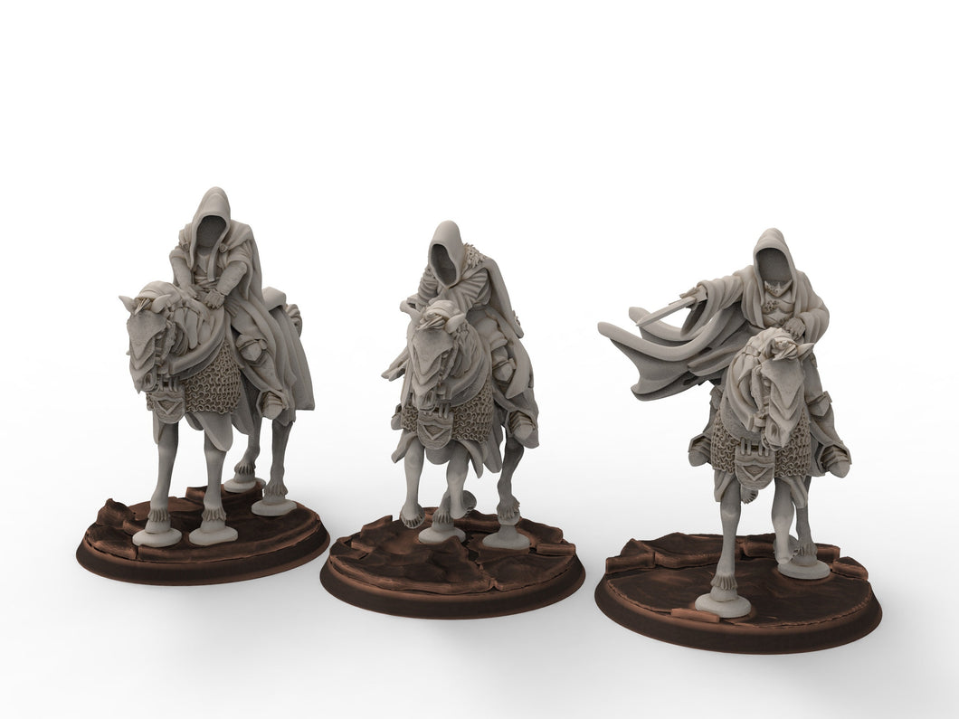 Orcs horde - Mounted Wraith Lords , ruins city river, Middle rings miniatures for wargame D&D, Lotr.. Khurzluk Miniatures