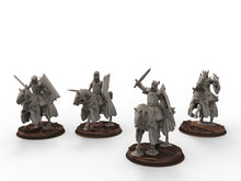 Load image into Gallery viewer, Orcs horde - Dark Souled Staff Mounted, ruins city river, Middle rings miniatures for wargame D&amp;D, Lotr.. Khurzluk Miniatures
