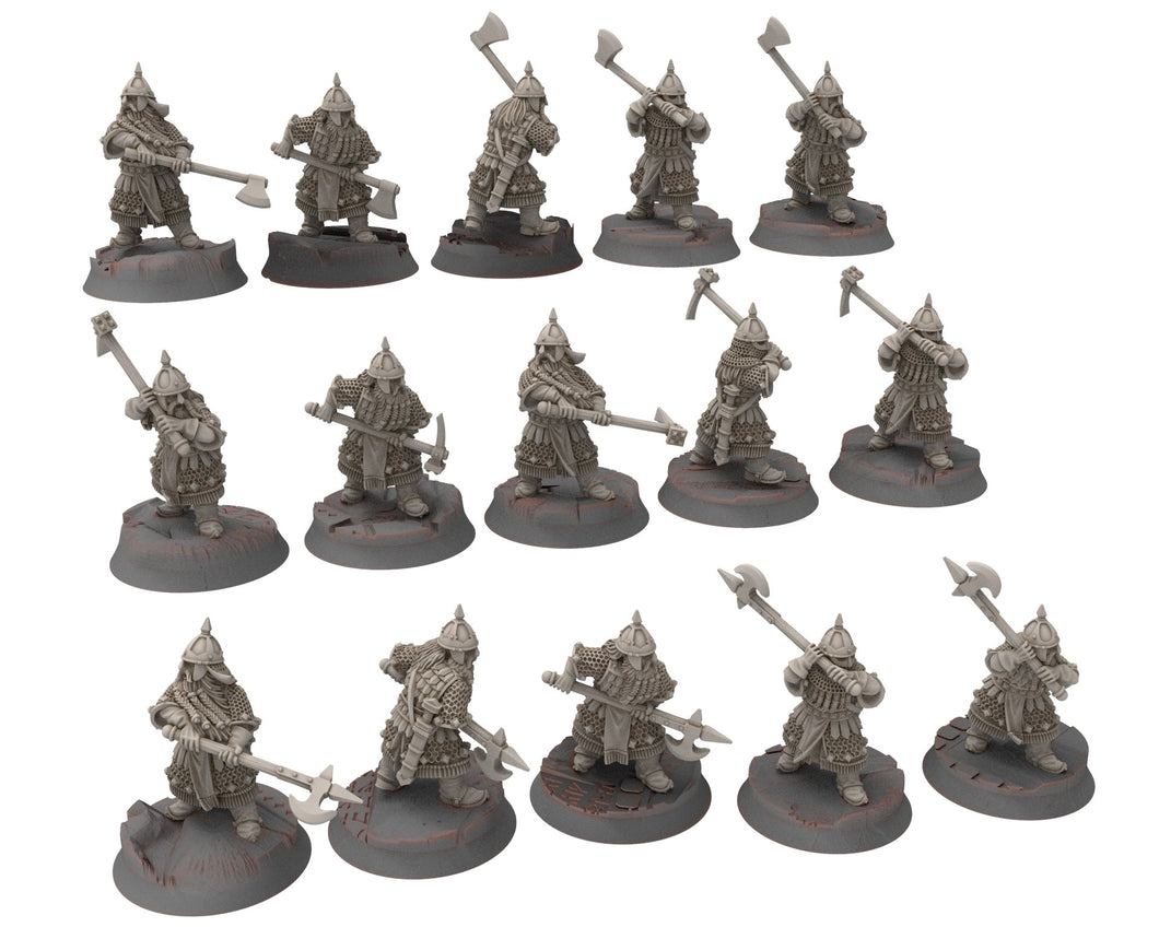 Dwarves - Gur-Adur Swordmen, The Dwarfs of The Mountains, for Lotr, Medbury miniatures