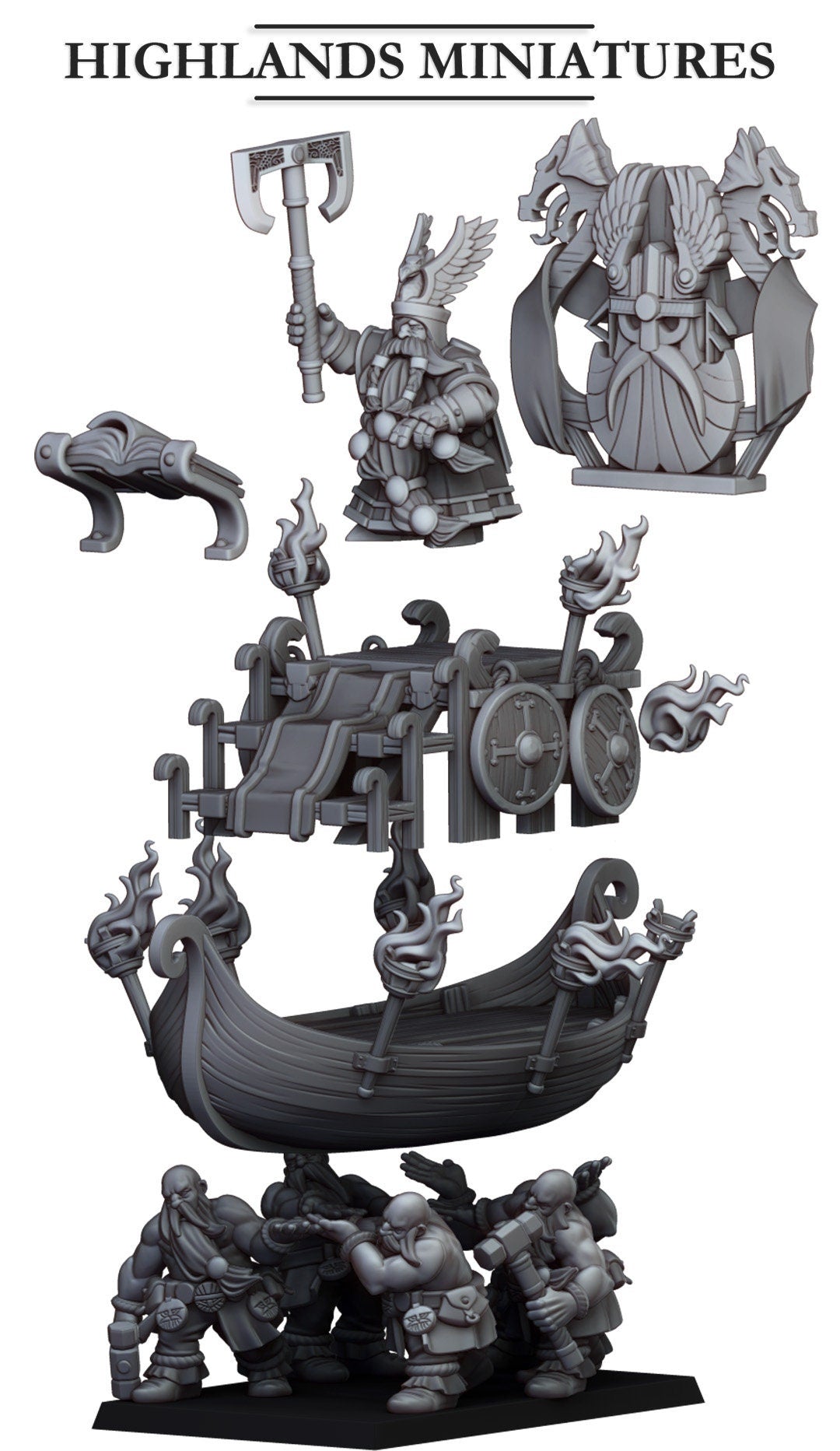 Dwarves - Great Dwarf King on Throne, Keeper of the Deep Mountains