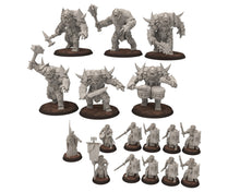 Load image into Gallery viewer, Orc horde - Guardians of the Black Door of the Dark Lord, Orc warrior, Middle rings Infantry for wargame D&amp;D, Lotr.. Dark Lord Miniatures
