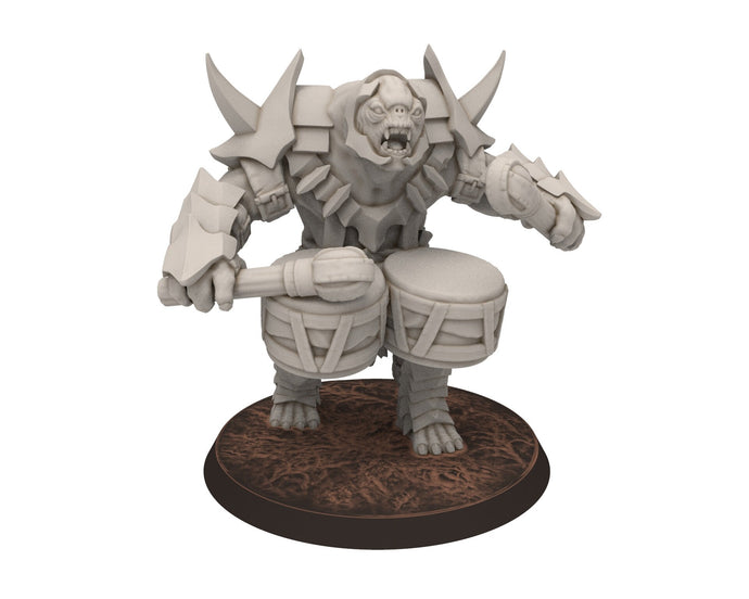 Orc horde - The Black Door War Drums Troll V6, Beast of war created by the Dark Lord, Detailled Dark Lord Miniatures for wargame D&D, Lotr..