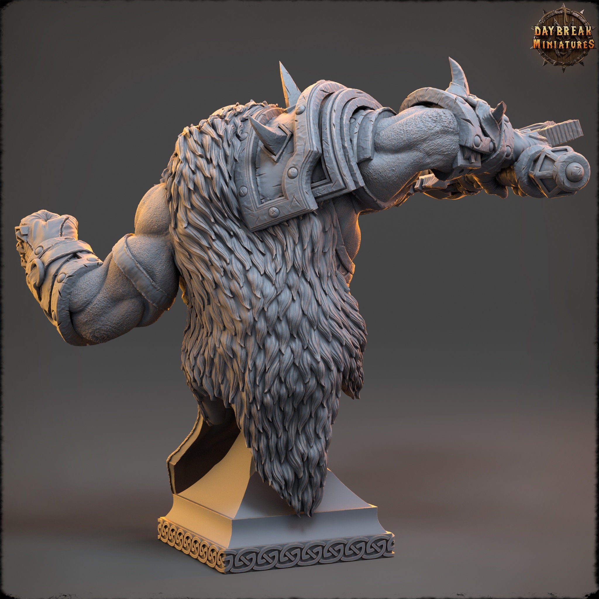 Bears warriors - Bust - Ghoulang, The Wardens of Fury Peaks, daybreak miniatures, for Wargames, Pathfinder, Dungeons & Dragons other TTRPG