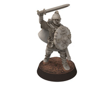 Load image into Gallery viewer, Vendel Era - King Hygelac, Iconic Hero Epic Warrior, 7 century, miniatures 28mm, Infantry for wargame Historical Saga... Medbury miniature
