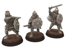 Load image into Gallery viewer, Vendel Era - Huscarls with Dane Axes, Germanic Warband, 7 century, miniatures 28mm, Infantry for wargame Historical... Medbury miniature

