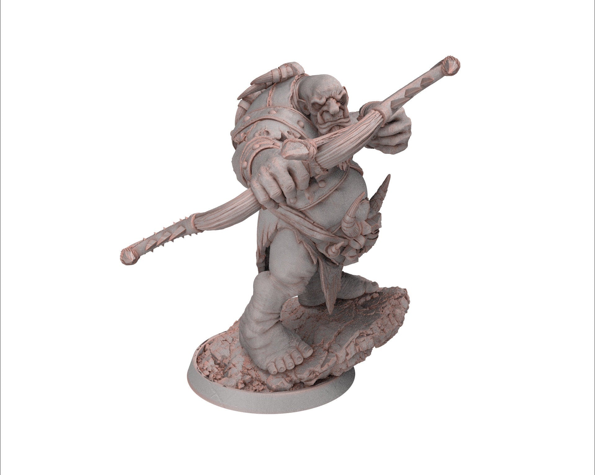 Ogre - Soldier - Bozbek Cleggtrace, Followers of the Moon Gulper, daybreak miniatures, for Wargames, Pathfinder, Dungeons & Dragons TTRPG