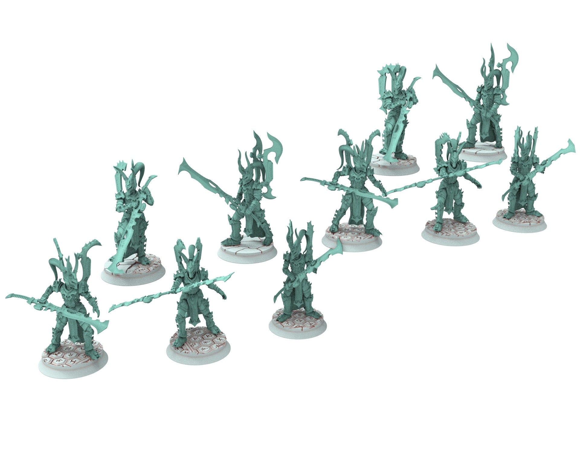 Dark City - x30 Heads, War demons Personnal Guard mercenaries Temple Dark eldar drow