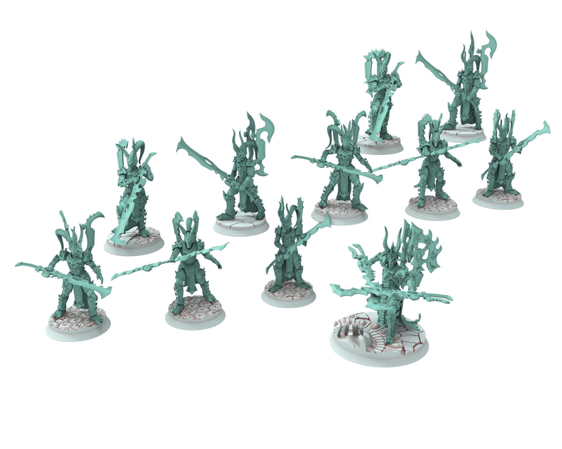 Dark City - x30 Heads, War demons Personnal Guard mercenaries Temple Dark eldar drow