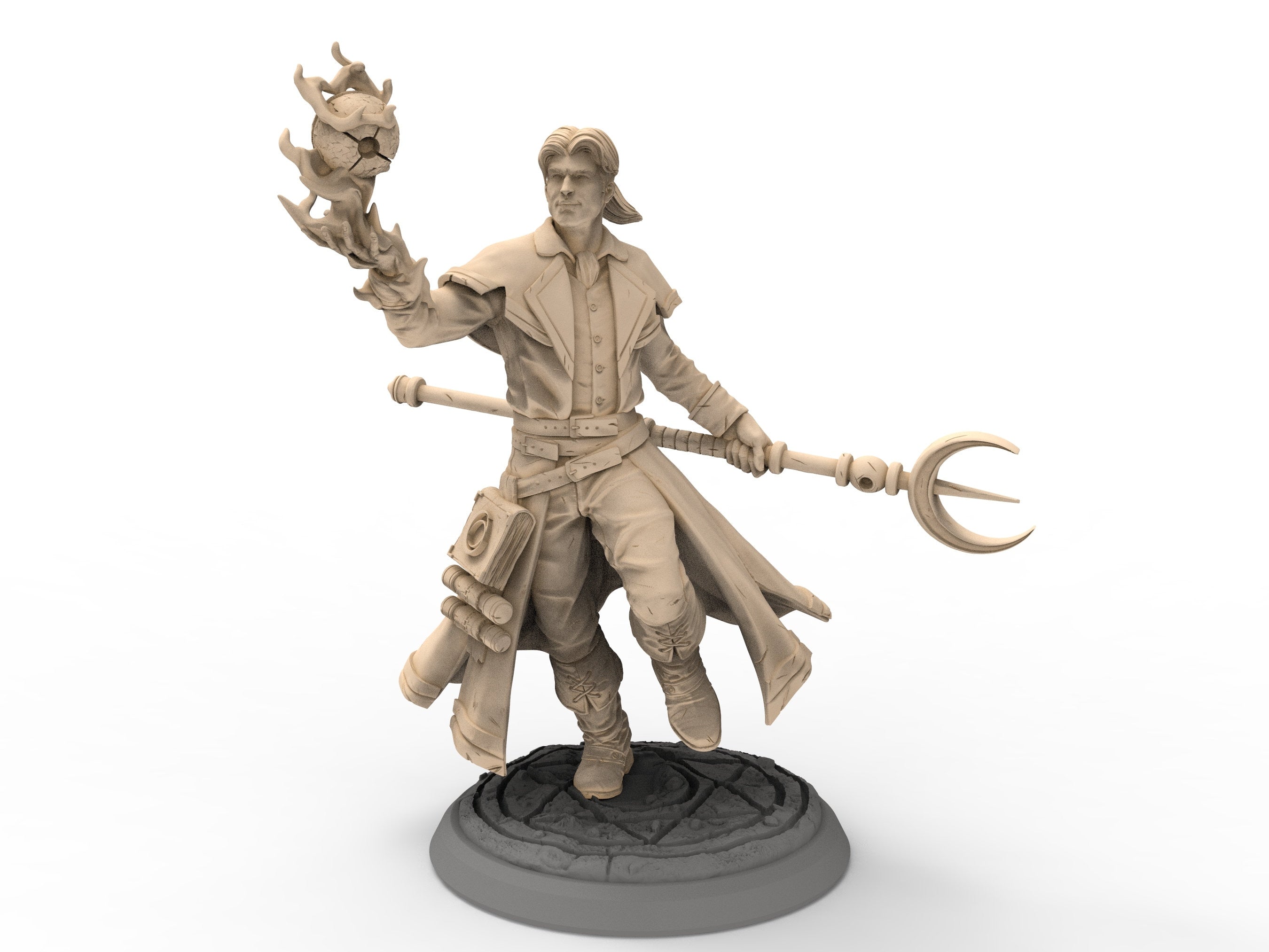 Humans - Nuvian, Lunar Sorcerer, for Wargames, Pathfinder, Dungeons & Dragons and other TTRPG.