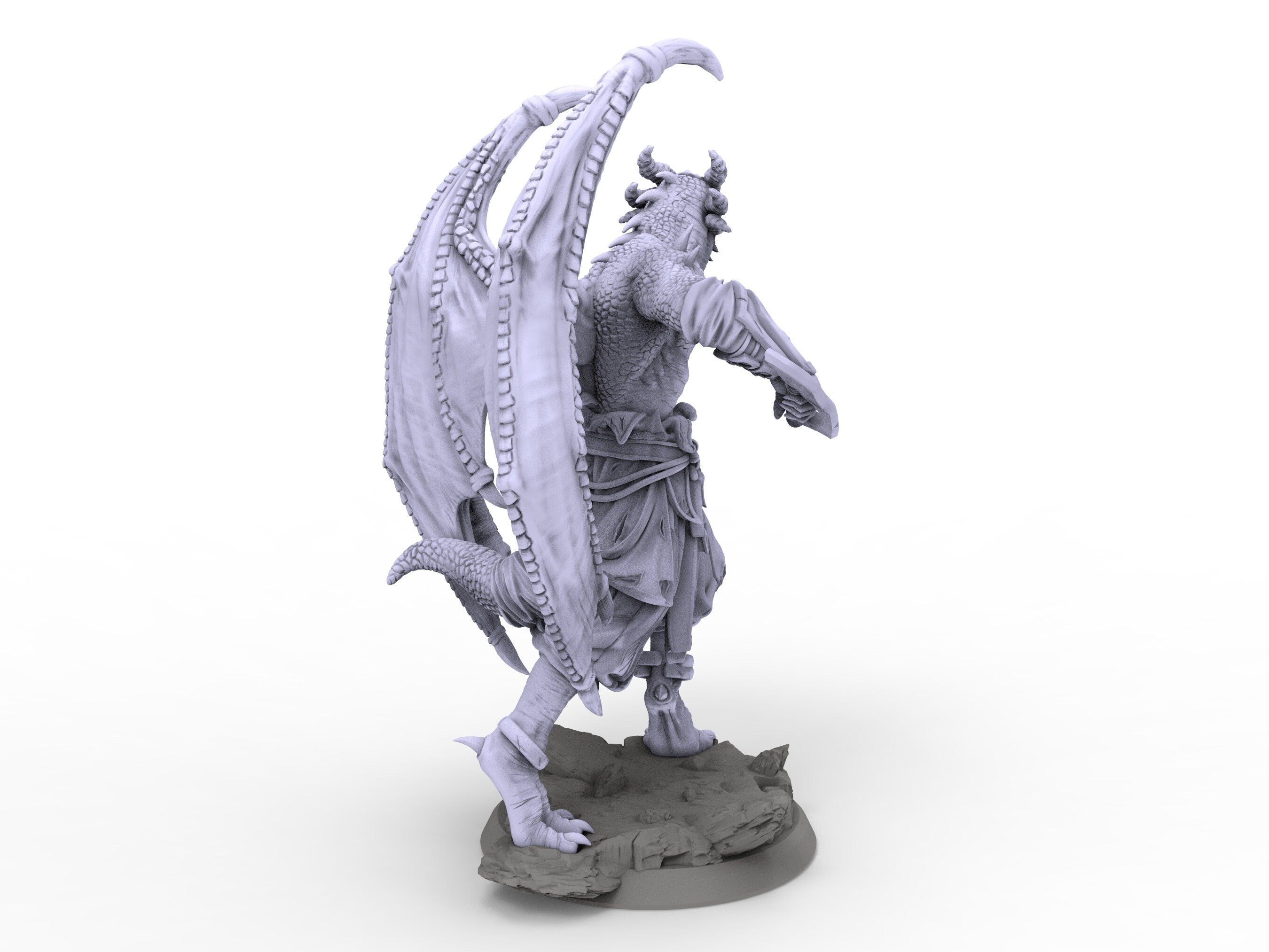 Creatures - Draconian Fighter, for Wargames, Pathfinder, Dungeons & Dragons and other TTRPG.