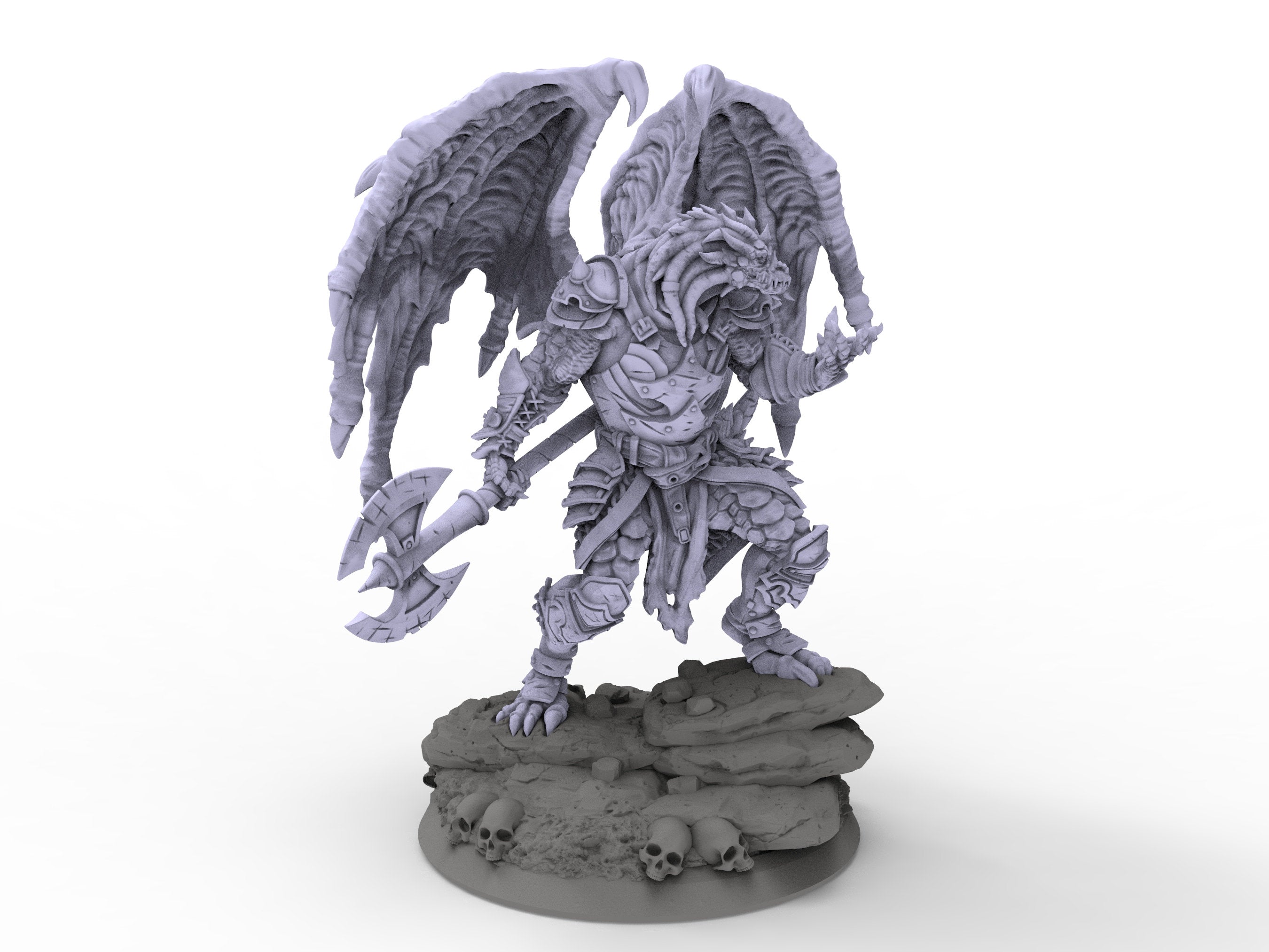 Creatures - Draconian Knight, for Wargames, Pathfinder, Dungeons & Dragons and other TTRPG.