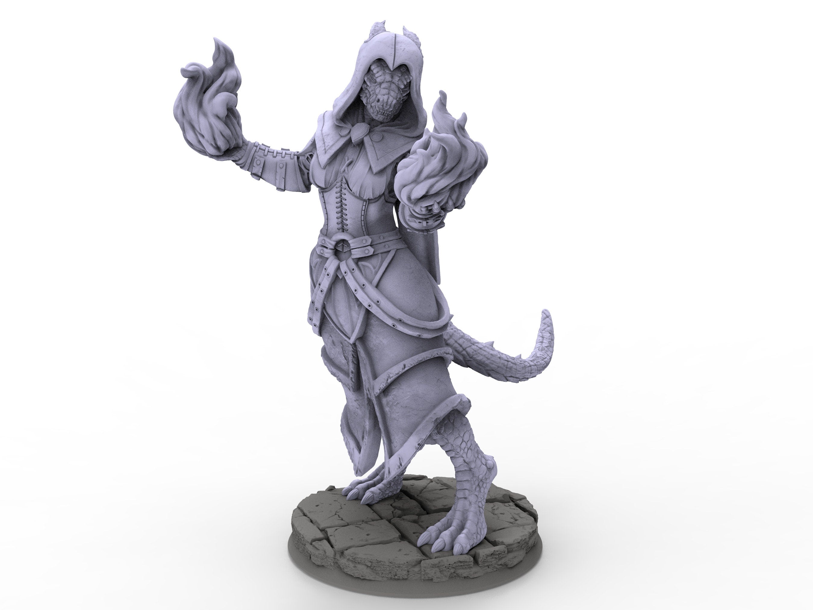 Creatures - Draconian Sorcerer, for Wargames, Pathfinder, Dungeons & Dragons and other TTRPG.