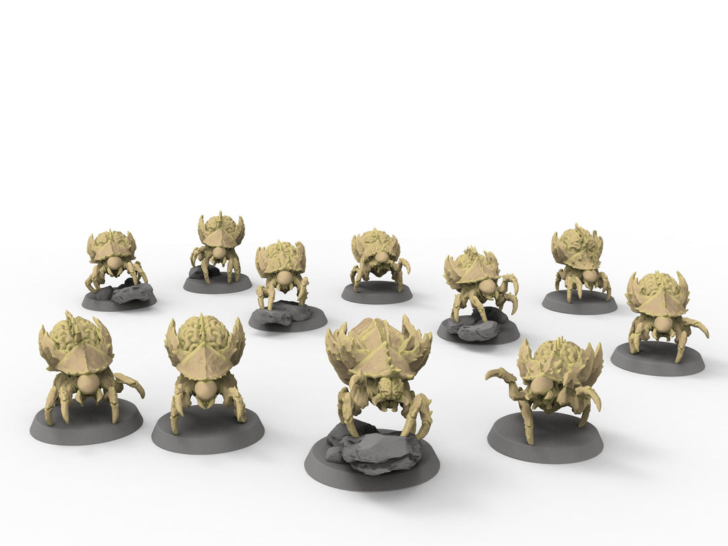 Fukai - 11 BrainBugs ,usable for tabletop wargame Pathfinder, Dungeons and Dragons and other TTRPS.