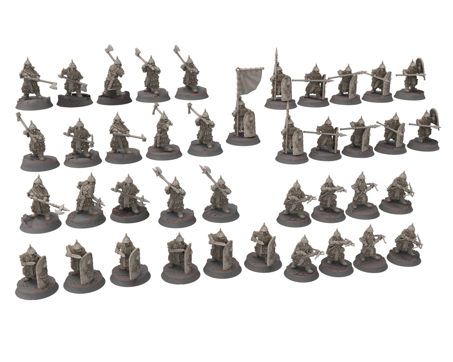 Dwarves - Gur-Adur Army Bundle, The Dwarfs of The Mountains, for Lotr, Medbury miniatures